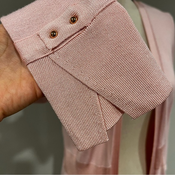 WHBM long sleeve pale pink open long cardigan/ duster - Picture 4 of 12